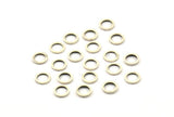 6 mm Daire Konnektörler, 100 Antik Gümüş Kaplama Pirinç Daire Konnektör (6x0,8x0,80 mm) A0899