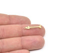 Brass Fish Bone Charm, Raw Brass Fish Bone Charms With 1 Loop, Blanks, Findings (22/32x0.60mm) SMP2147