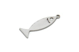 Steel Fish Charm, Stainless Steel Fish Charms With 1 Loop, Findings (20x7x0.80mm) SMP2153