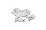 Steel Reef Charm, Stainless Steel Coral Charms, Findings (20x19.5x0.80mm) SMP2162