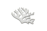 Steel Reef Charm, Stainless Steel Coral Charms, Findings (19x25x0.80mm) SMP2163