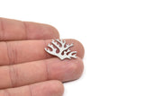 Steel Reef Charm, Stainless Steel Coral Charms, Findings (19x25x0.80mm) SMP2163