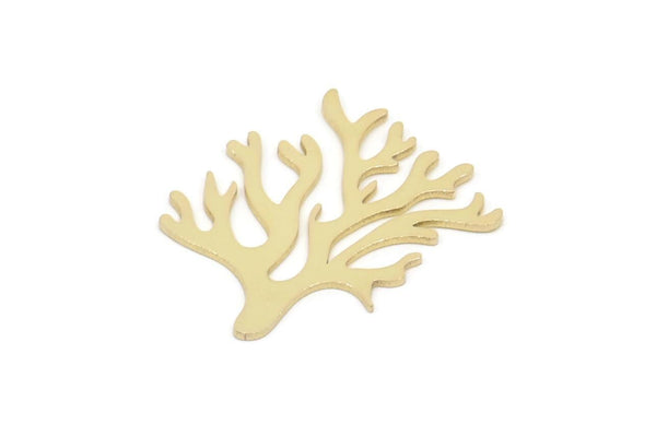 Brass Reef Charm, Raw Brass Coral Charms, Findings (20x15x0.60mm) SMP2164