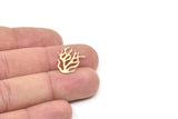 Brass Reef Charm, Raw Brass Coral Charms, Findings (21x15x0.60mm) SMP2165