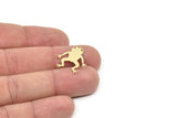 Brass Frog Charm, Raw Brass Frog Charms With 1 Loop, Findings (21x21x0.60mm) SMP2171