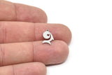 Steel Fish Charm, Stainless Steel Fish Charms With 1 Loop, Blanks, Findings (15/20/30x0.80mm) SMP2181