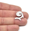 Steel Fish Charm, Stainless Steel Fish Charms With 1 Loop, Blanks, Findings (15/20/30x0.80mm) SMP2181