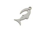 Steel Fish Charm, Stainless Steel Fish Charms With 1 Loop, Blanks, Findings (14/19/28x0.80mm) SMP2184