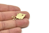 Brass Fish Charm, Raw Brass Fish Charms With 1 Loop, Findings (31x15x0.60mm) SMP2190