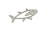 Steel Fish Charm, Stainless Steel Fish Charms, Findings (30x15x0.80mm) SMP2191