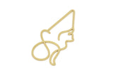 Brass Triangle Charm, Raw Brass Cat Charms, Findings (40x18x0.60mm) SMP2197