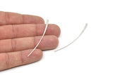 Silver Earring Wires, 10 Antique Silver Plated Brass Needle Bar Earring Wires with 1 Hole (60x2.5x1mm) BS 2290 H1071