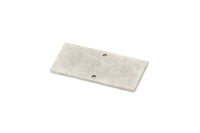 Gümüş Dikdörtgen Charm, 2 Delikli Charm, Bağlantı Parçaları, Küpe Parçaları ile 4 Antik Gümüş Kaplama Pirinç Dikdörtgen Şekilli (25x12x0,80 mm) A3035