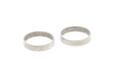 Silver Band Ring, 8 Antique Silver Plated Brass Ring Settings (20.5mm) Hole Size : 19mm Bs-1136--R011