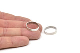 Silver Band Ring, 8 Antique Silver Plated Brass Ring Settings (20.5mm) Hole Size : 19mm Bs-1136--R011
