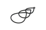 Siyah Damla Şeklinde Tılsım, 1 Döngülü 8 Oksitlenmiş Siyah Pirinç Damla Şeklinde Tılsım, Bulgular (39x19x0,60 mm) SMP0144 A5756
