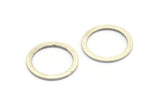 18mm Circle Connectors, 12 Antique Silver Plated Brass Circle Connectors (18x2x1mm) A3687