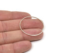 35mm Silver Rings, 12 Silver Tone Brass Circle Connectors (35x1mm) Bs 1087 H0010