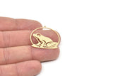 Brass Frog Charm, Raw Brass Frog Charms With 1 Loop, Findings (20/30/40x0.60mm) SMP2141