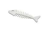 Steel Fish Bone Charm, Stainless Steel Fish Bone Charms, Blanks, Findings (20/30/44x0.80mm) SMP2144