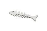 Steel Fish Bone Charm, Stainless Steel Fish Bone Charms, Blanks, Findings (20/30/44x0.80mm) SMP2144