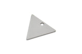 Steel Triangle Charm, Stainless Steel Tiny Triangle Charms With 1 Hole, Findings (12x14x0.80mm) SMP2218