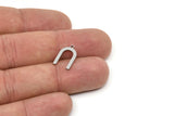 Steel Charm, Stainless Steel, Steel Pendants, Charm Pendants, U Shaped Charms, Steel Semi Circle Charms With 1 Loop (15x9.5x0.80mm) SMP2219