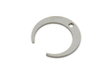 Steel Moon Charm, Stainless Steel Crescent Moon Charms With 1 Hole, Blanks, Findings (14/19x0.80mm) SMP2222