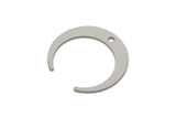Steel Moon Charm, Stainless Steel Crescent Moon Charms With 1 Hole, Blanks, Findings (14/19x0.80mm) SMP2222
