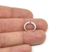 Steel Moon Charm, Stainless Steel Crescent Moon Charms With 1 Hole, Blanks, Findings (14/19x0.80mm) SMP2222