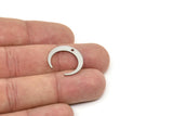 Steel Moon Charm, Stainless Steel Crescent Moon Charms With 1 Hole, Blanks, Findings (14/19x0.80mm) SMP2222