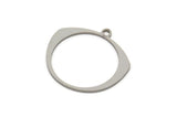 Steel Round Charm, Stainless Steel Round Charms With 1 Loop, Blanks, Findings (15/19x0.80mm) SMP2224