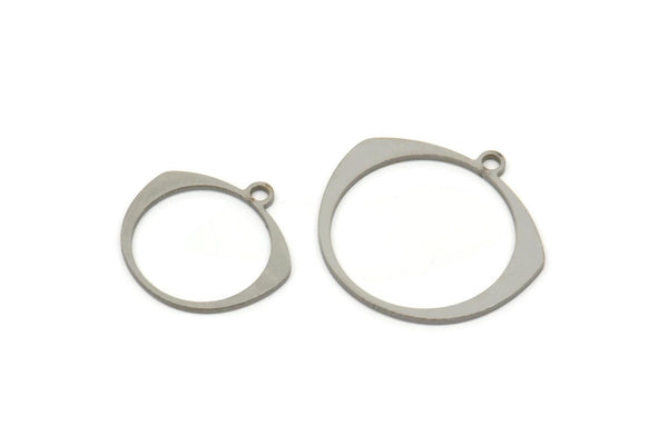 Çelik Yuvarlak Charm, 1 Döngülü Paslanmaz Çelik Yuvarlak Charmlar, Boşluklar, Bulgular (15/19x0,80 mm) SMP2224