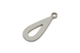 Steel Drop Charm, Stainless Steel Drop Charms With 1 Loop, Findings (15/20x0.80mm) SMP2225