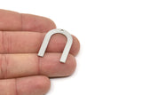 Steel Charm, Stainless Steel, Steel Pendants, U Shaped Charms, Steel Semi Circle Charms With 1 Hole (25/28/30x0.80mm) SMP2227