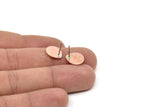 Copper Drop Earring, 6 Raw Copper Drop Stud Earrings (12x10x0.70mm) M01427 A6828