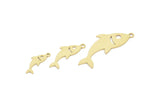Brass Fish Charm, Raw Brass Fish Charms With 1 Loop, Blanks, Findings (15/20/30x0.60mm) SMP2150
