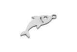Steel Fish Charm, Stainless Steel Fish Charms With 1 Loop, Blanks, Findings (15/20/30x0.80mm) SMP2150