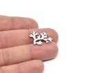 Steel Reef Charm, Stainless Steel Coral Charms, Findings (20x19.5x0.80mm) SMP2162