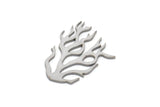 Steel Reef Charm, Stainless Steel Coral Charms, Findings (21x15x0.80mm) SMP2165