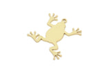 Brass Frog Charm, Raw Brass Frog Charms With 1 Loop, Findings (16x16x0.60mm) SMP2170