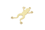 Brass Frog Charm, Raw Brass Frog Charms With 1 Loop, Findings (22x13x0.60mm) SMP2172
