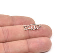 Steel Fish Charm, Stainless Steel Fish Charms With 1 Loop, Blanks, Findings (22/32x0.80mm) SMP2175