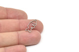 Steel Fish Charm, Stainless Steel Fish Charms With 1 Loop, Blanks, Findings (22/32x0.80mm) SMP2177