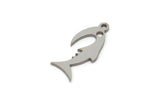 Steel Fish Charm, Stainless Steel Fish Charms With 1 Loop, Blanks, Findings (14/19/28x0.80mm) SMP2184