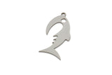 Steel Fish Charm, Stainless Steel Fish Charms With 1 Loop, Blanks, Findings (14/19/28x0.80mm) SMP2184
