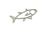 Steel Fish Charm, Stainless Steel Fish Charms, Findings (20/30x0.80mm) SMP2194