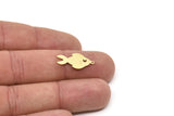 Brass Fish Charm, Raw Brass Fish Charms With 1 Loop, Findings (21/31x0.60mm) SMP2202