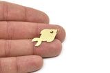 Brass Fish Charm, Raw Brass Fish Charms With 1 Loop, Findings (21/31x0.60mm) SMP2202