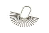 Steel Sun Charm, Stainless Steel Sun Charms, Rising Sun Charms, Findings (35x40x0.80mm) SMP2204